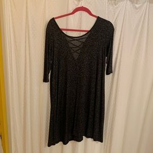 Charcoal grey jersey dress